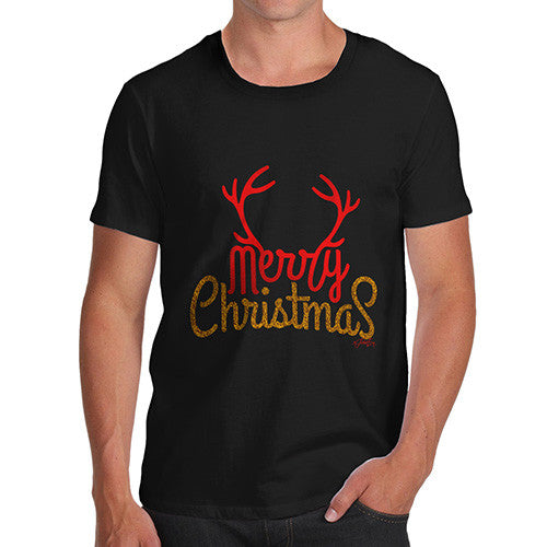 Men's Merry Christmas Antlers T-Shirt