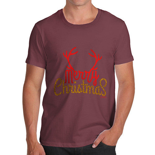 Men's Merry Christmas Antlers T-Shirt