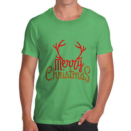 Men's Merry Christmas Antlers T-Shirt