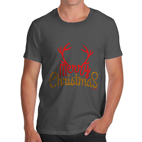 Men's Merry Christmas Antlers T-Shirt