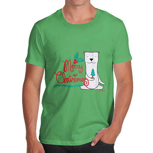 Men's Merry Christmas Polar Bear T-Shirt