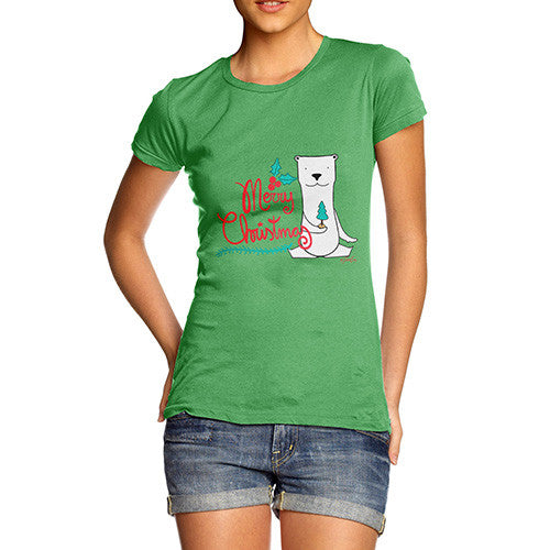 Women's Merry Christmas Polar Bear T-Shirt