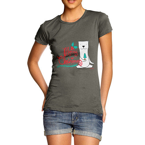 Women's Merry Christmas Polar Bear T-Shirt