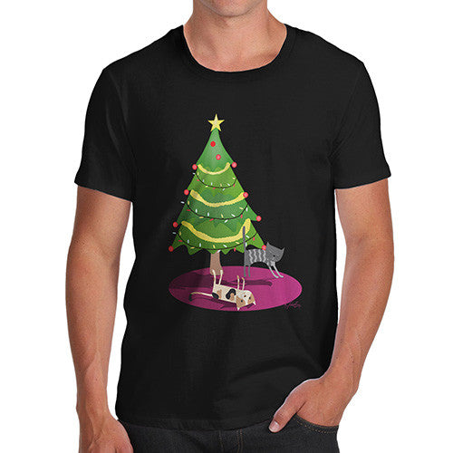 Men's Cats Under The Christmas Tree T-Shirt