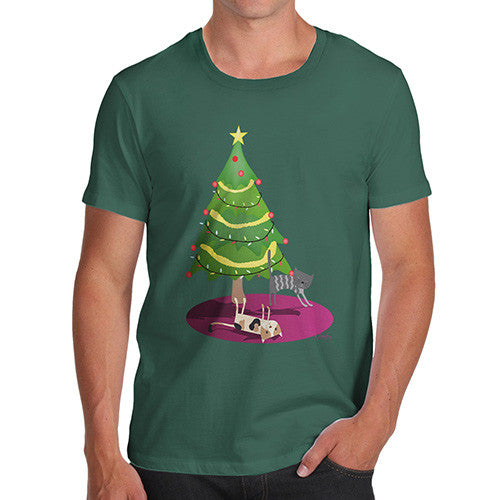 Men's Cats Under The Christmas Tree T-Shirt