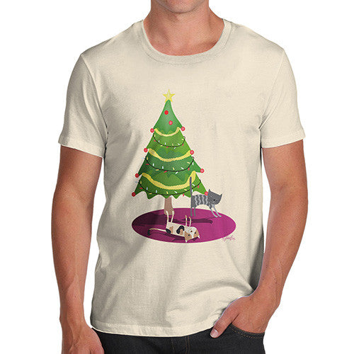 Men's Cats Under The Christmas Tree T-Shirt