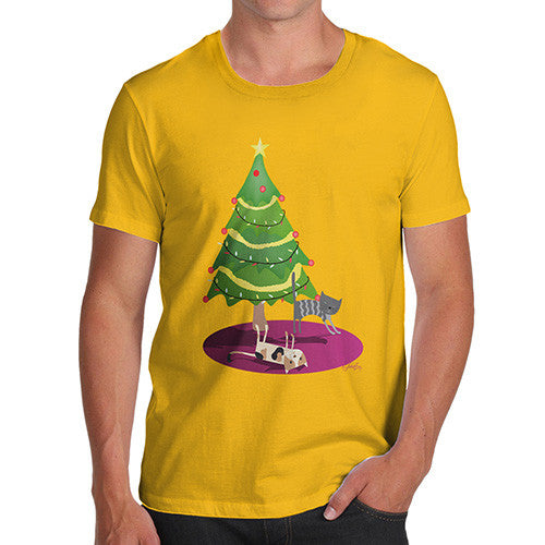 Men's Cats Under The Christmas Tree T-Shirt