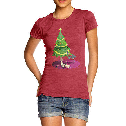 Women's Cats Under The Christmas Tree T-Shirt