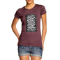 Women's Black & White Geometric Chevron Pattern T-Shirt