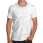 Men's Geometric White Cubes T-Shirt