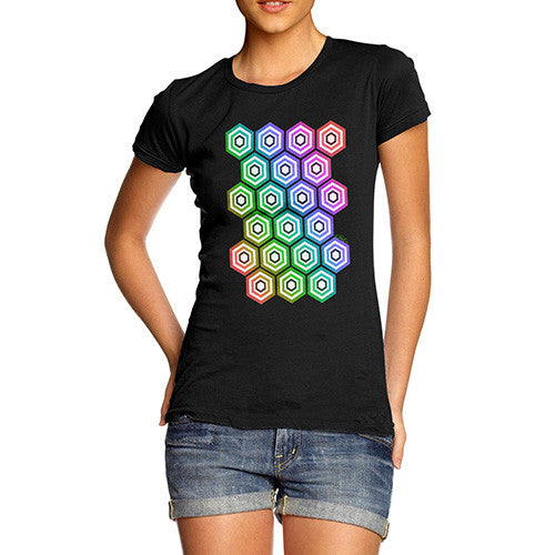Women's Geometric Hexagons T-Shirt