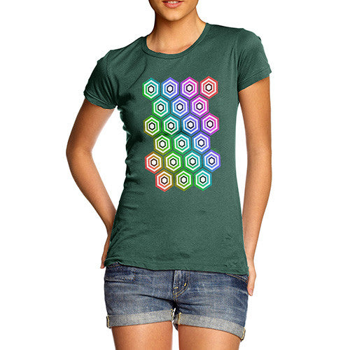 Women's Geometric Hexagons T-Shirt