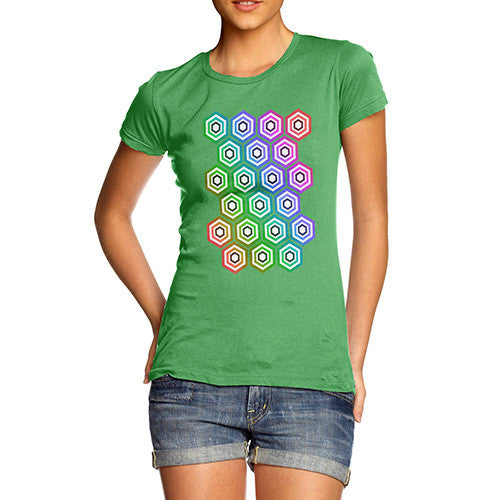 Women's Geometric Hexagons T-Shirt