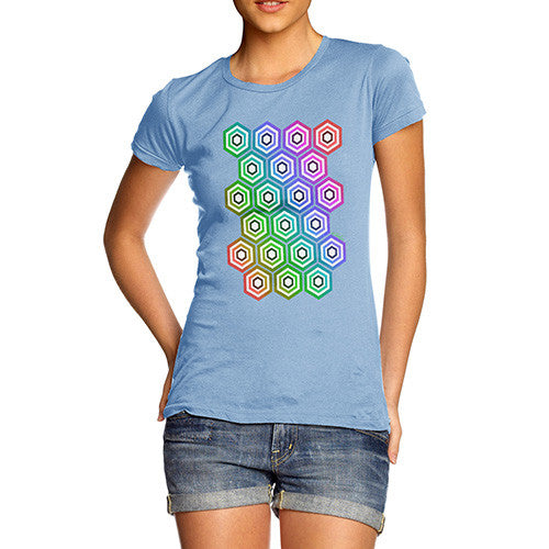 Women's Geometric Hexagons T-Shirt
