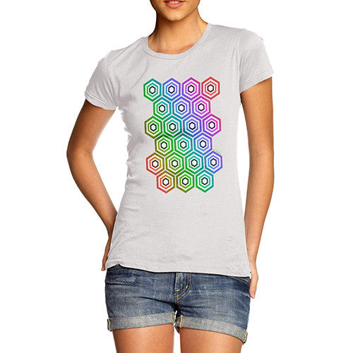 Women's Geometric Hexagons T-Shirt