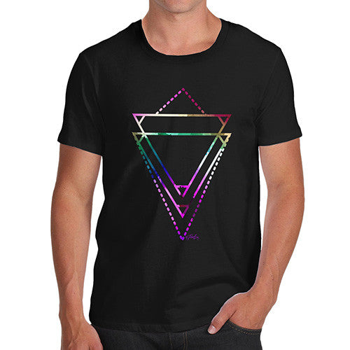 Men's Geometric Watercolour Triangles T-Shirt