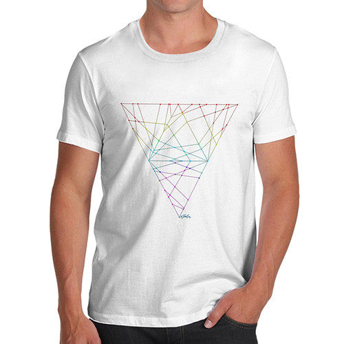 Men's Geometric Rainbow Triangle T-Shirt