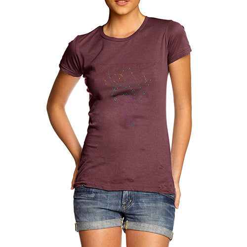 Women's Geometric Rainbow Triangle T-Shirt