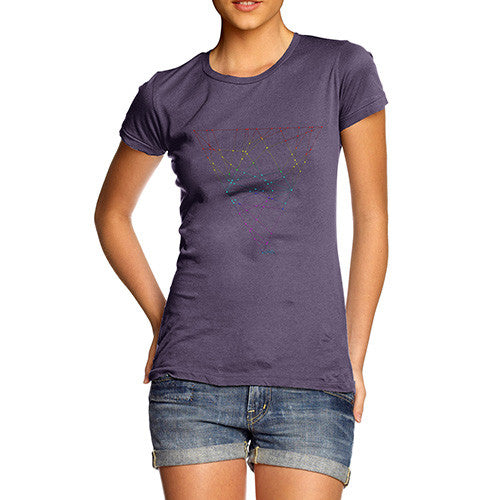 Women's Geometric Rainbow Triangle T-Shirt