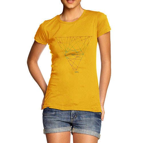 Women's Geometric Rainbow Triangle T-Shirt