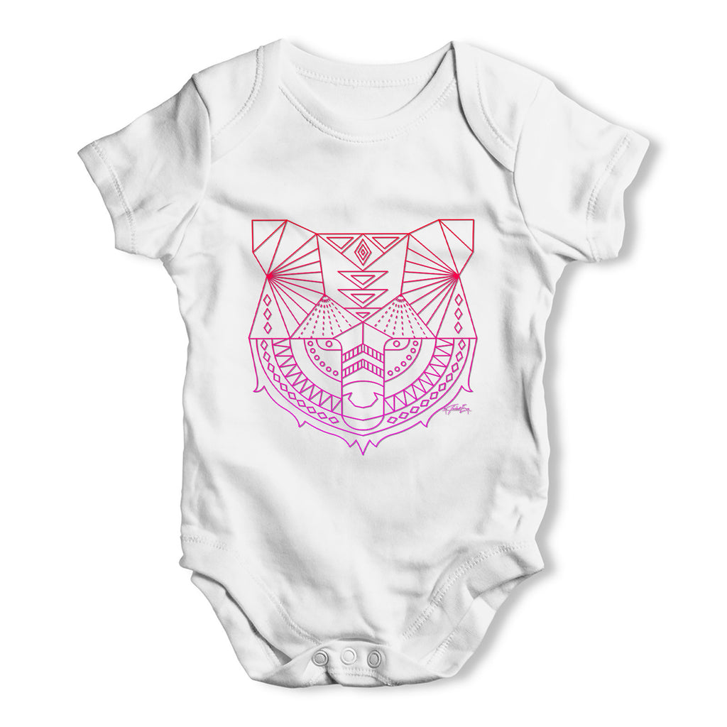 Geometric Tribal Bear Baby Grow Bodysuit
