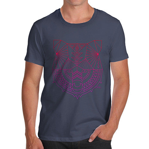 Men's Geometric Tribal Bear T-Shirt