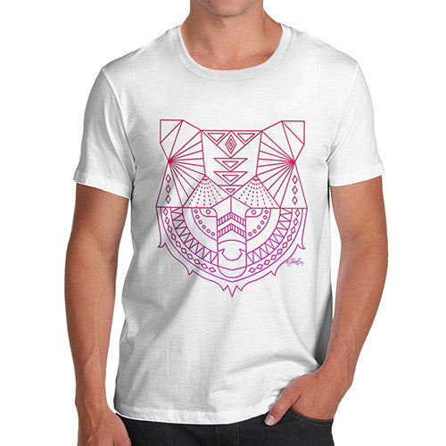 Men's Geometric Tribal Bear T-Shirt