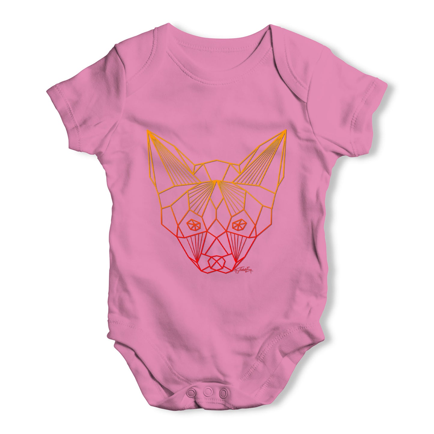 Geometric Fox Baby Grow Bodysuit