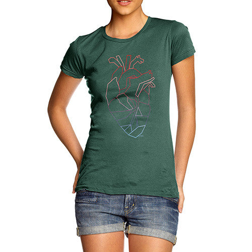 Women's Geometric Heart T-Shirt