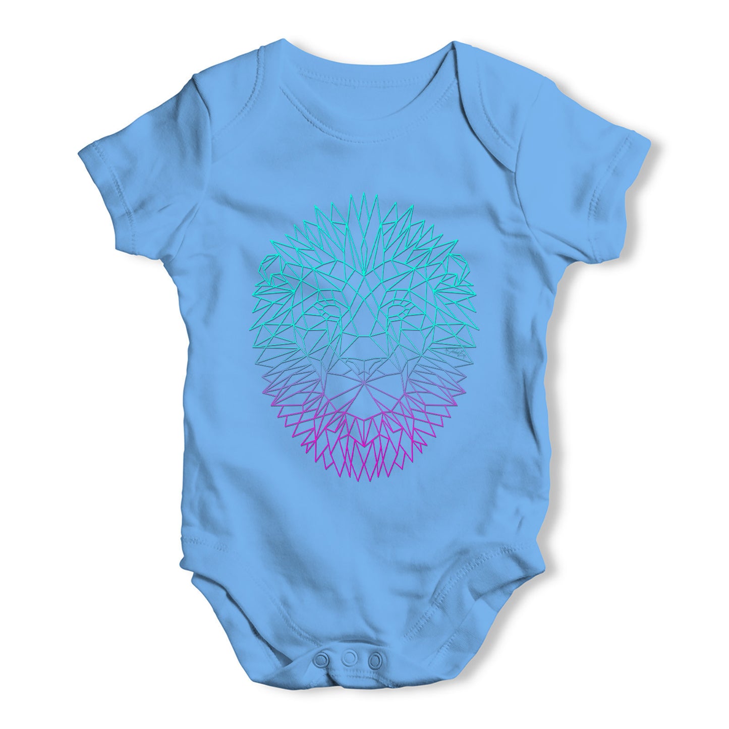 Geometric Lion Baby Grow Bodysuit