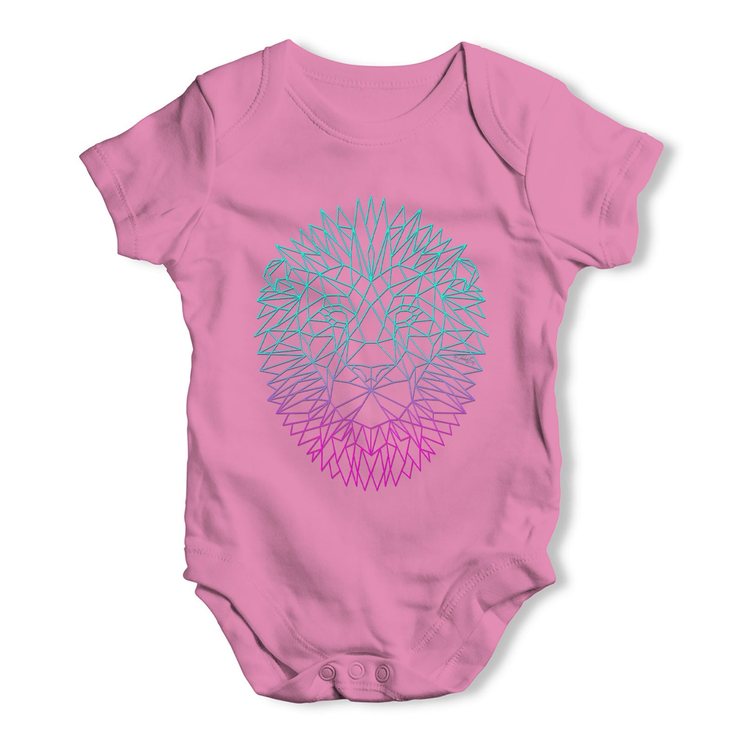 Geometric Lion Baby Grow Bodysuit