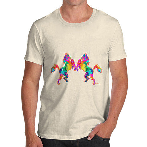 Men's Geometric Rainbow Horses T-Shirt