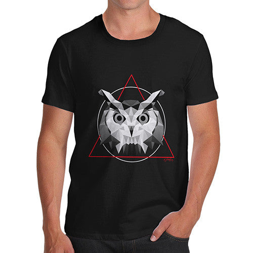 Men's Geometric Owl Face T-Shirt