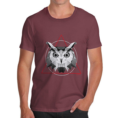 Men's Geometric Owl Face T-Shirt