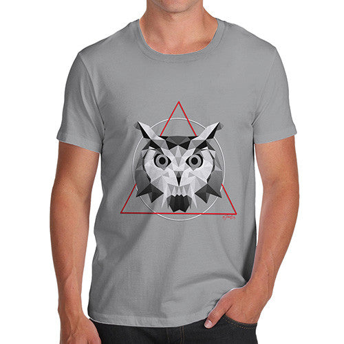 Men's Geometric Owl Face T-Shirt