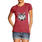 Women's Geometric Owl Face T-Shirt