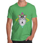 Men's Geometric Wolf Face T-Shirt