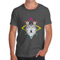 Men's Geometric Wolf Face T-Shirt