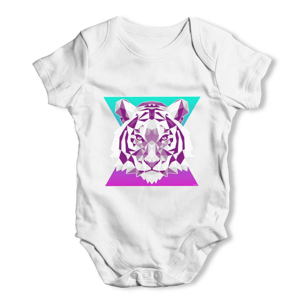 Geometric Tiger Face Baby Grow Bodysuit