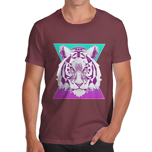 Men's Geometric Tiger Face T-Shirt