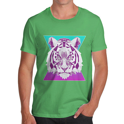 Men's Geometric Tiger Face T-Shirt