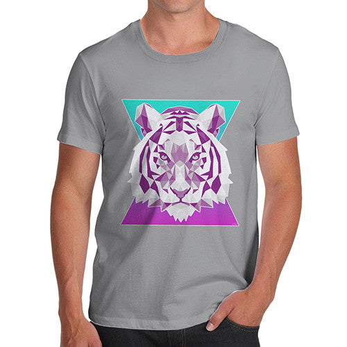 Men's Geometric Tiger Face T-Shirt