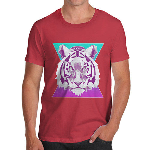 Men's Geometric Tiger Face T-Shirt