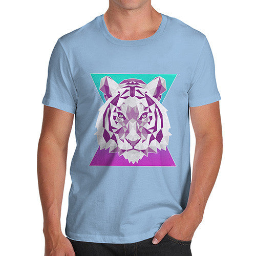 Men's Geometric Tiger Face T-Shirt