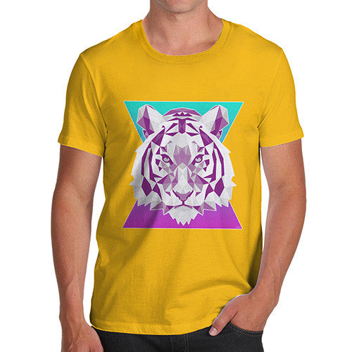 Men's Geometric Tiger Face T-Shirt