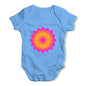 Geometric Pink & Orange Mandala Baby Grow Bodysuit