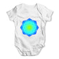 Geometric Blue & Green Mandala Baby Grow Bodysuit