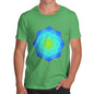 Men's Geometric Blue & Green Mandala T-Shirt