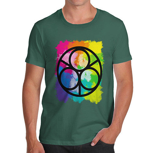 Men's Geometric Rainbow Circles T-Shirt