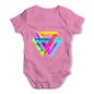 Geometric Rainbow Penrose Triangle Baby Grow Bodysuit